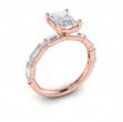 Daring Deco Emerald Cut Engagement Ring