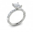Daring Deco Emerald Cut Engagement Ring