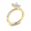 Daring Deco Emerald Cut Engagement Ring