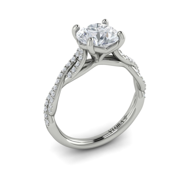 Woven Strands Engagement Ring