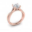 Entwined Hidden Halo Engagement Ring
