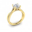 Entwined Hidden Halo Engagement Ring