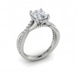 Entwined Oval Hidden Halo Engagement Ring