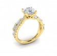 Entwined Round Diamond Engagement Ring