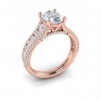 Opulent Cathedral Oval Diamond Engagement Ring