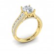 Opulent Cathedral Oval Diamond Engagement Ring