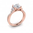 Entwined Round Engagement Ring