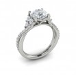 Entwined Round Engagement Ring