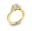 Entwined Round Engagement Ring