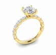 Graceful Round Diamond Engagement Ring