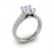 Bold Cathedral Oval Engagement Ring