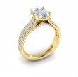 Bold Cathedral Oval Engagement Ring