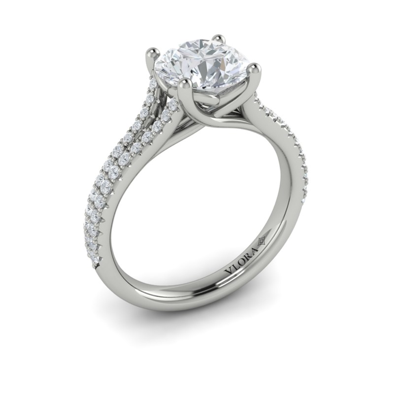 Splendid Cathedral Split Shank Engagement Ring