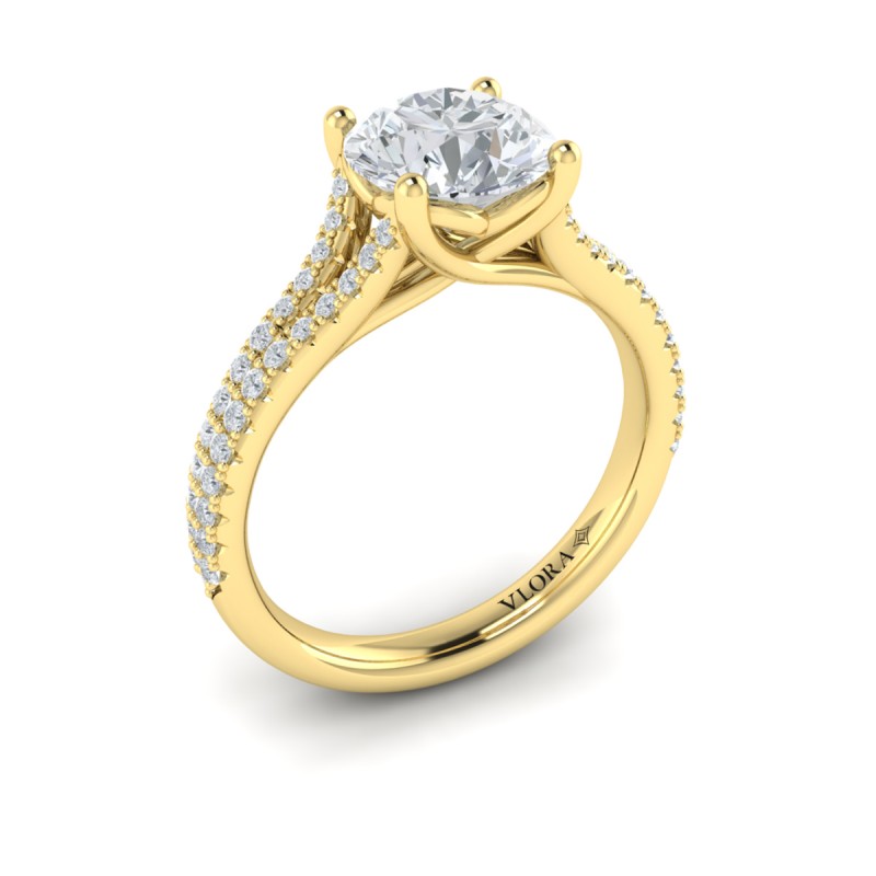 Splendid Cathedral Split Shank Engagement Ring