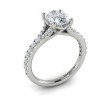 Splendid Cathedral Split Shank Oval Engagement Ring