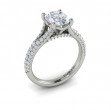 Splendid Cathedral Split Shank Oval Engagement Ring