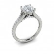 Charming Cathedral Split Shank Engagement Ring