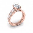 Intricate Oval Engagement Ring
