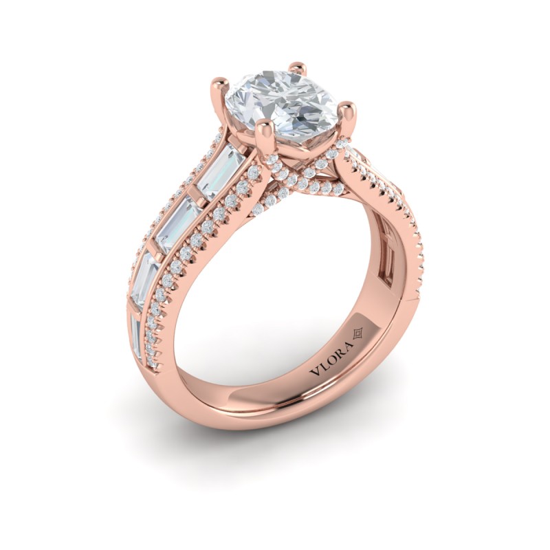 Intricate Oval Engagement Ring