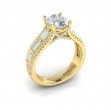 Intricate Oval Engagement Ring
