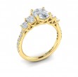Quintet Oval Engagement Ring