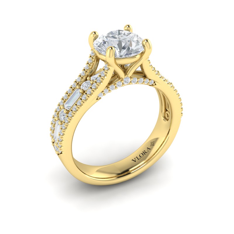 Crowned Engagement Ring