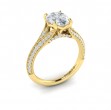 Vintage Splendor Oval Split Shank Engagement Ring