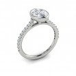 Classic Bezel Set Oval Engagement Ring