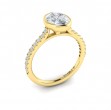 Classic Bezel Set Oval Engagement Ring