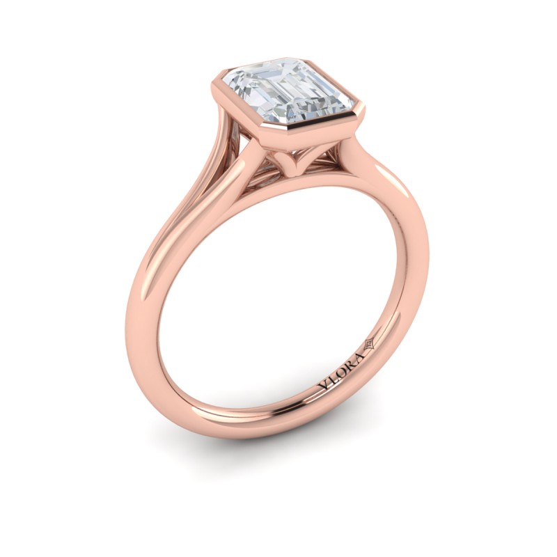 Vlora Classic, Bezel, Split Shank Engagement Ring