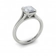 Signature Solitaire Emerald Cut Bezel Engagement Ring