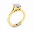 Signature Solitaire Emerald Cut Bezel Engagement Ring