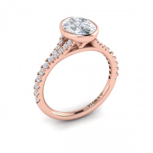 Vlora Classic, Bezel, Split Shank Engagement Ring