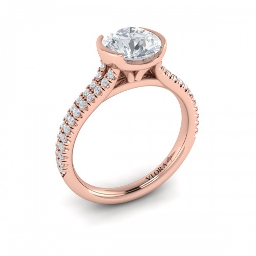 Vlora Classic, Bezel, Split Shank Engagement Ring