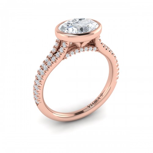 Vlora Classic, Bezel, Split Shank Engagement Ring