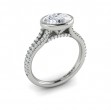 Horizon Oval Bezel Engagement Ring