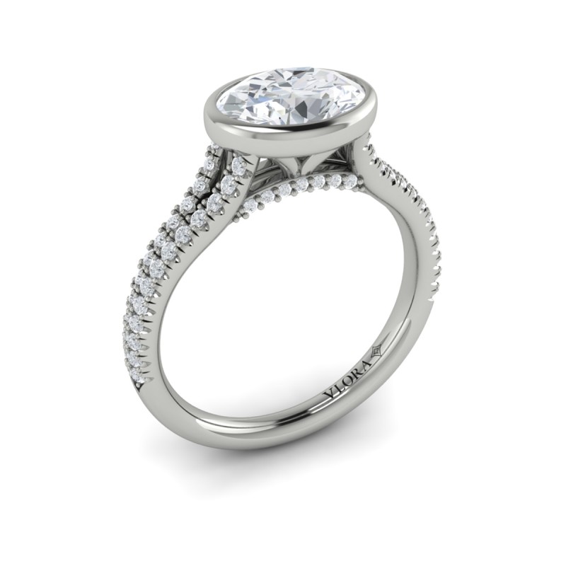Horizon Oval Bezel Engagement Ring