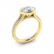 Horizon Oval Bezel Engagement Ring