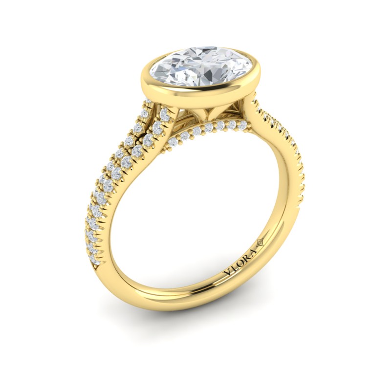 Horizon Oval Bezel Engagement Ring