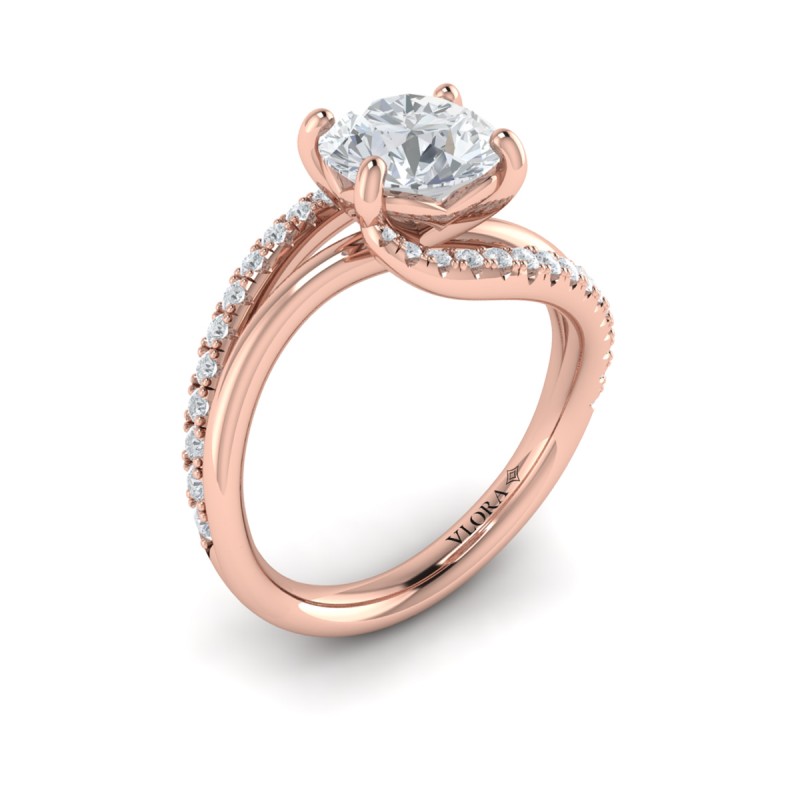 Graceful Curves Engagement Ring