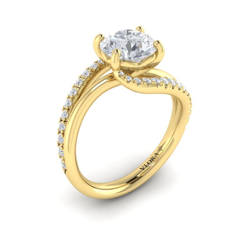 Graceful Curves Engagement Ring
