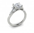 Flora Hidden Halo Engagement Ring