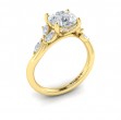 Flora Hidden Halo Engagement Ring