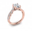 Bypass Oval Engagement Ring