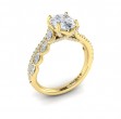 Bypass Oval Engagement Ring