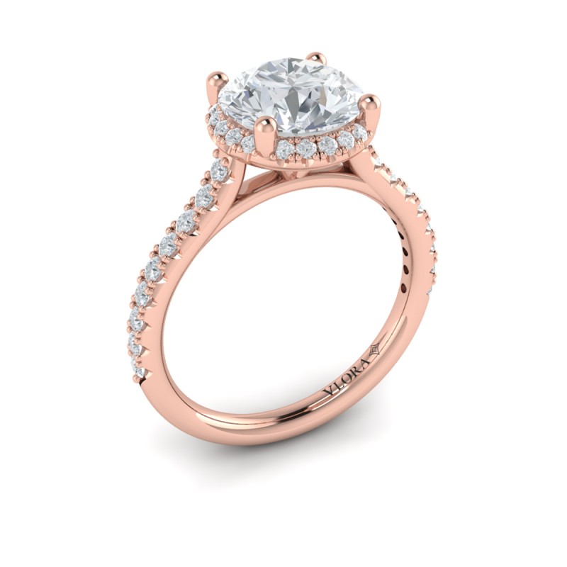 Graceful Halo Engagement Ring