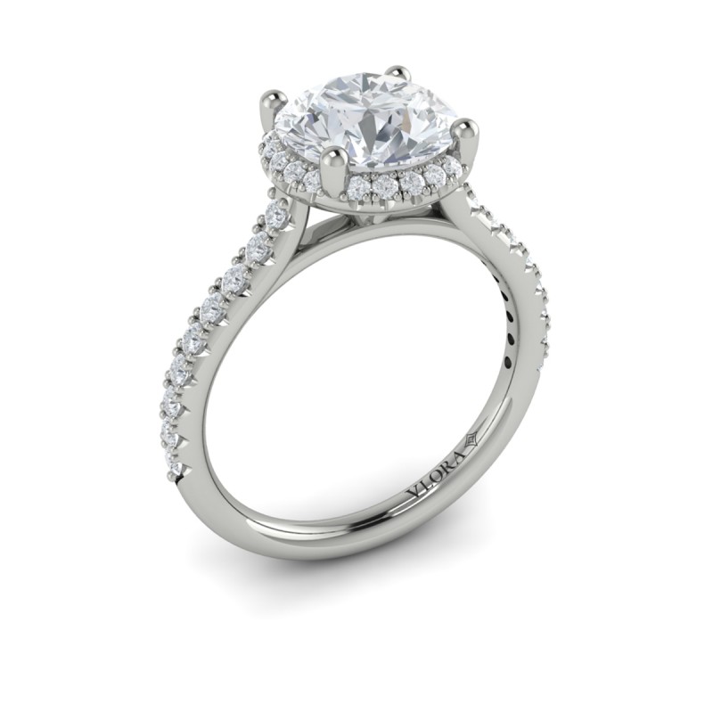Graceful Halo Engagement Ring