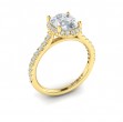 Graceful Halo Oval Engagement Ring