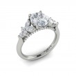 Floral Marquise Cluster Oval Engagement Ring