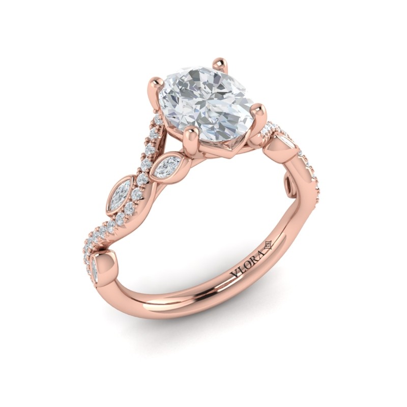 Botanical Oval Engagement Ring